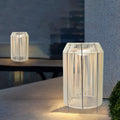 Cylindrical PE Rattan Patio Outdoor Light