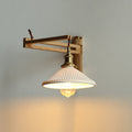 Milk White Striped Glass Wall Lamp