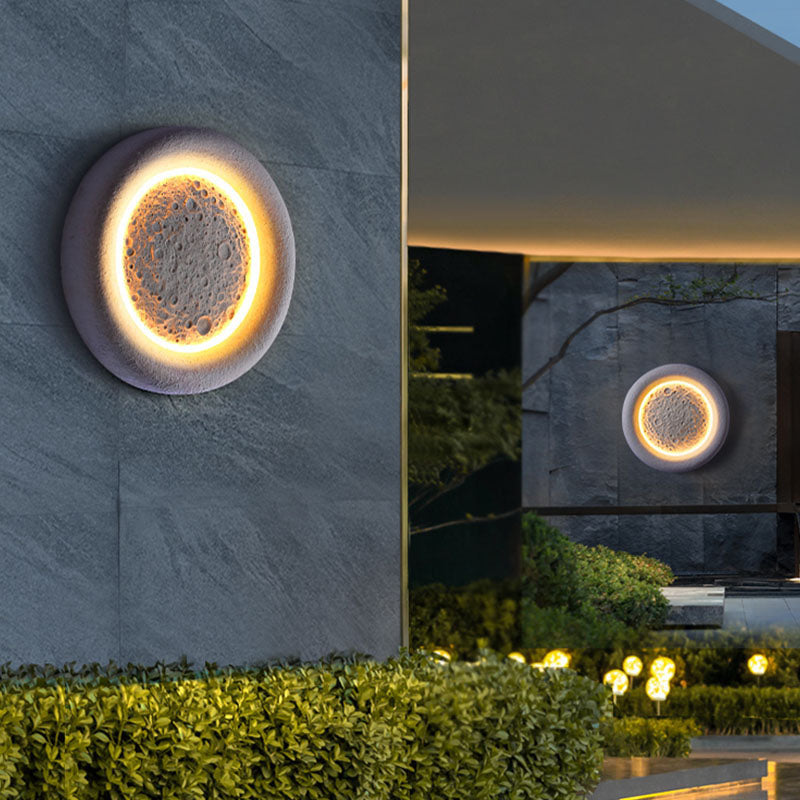 Concrete Imitation Moon Texture Wall Lamp