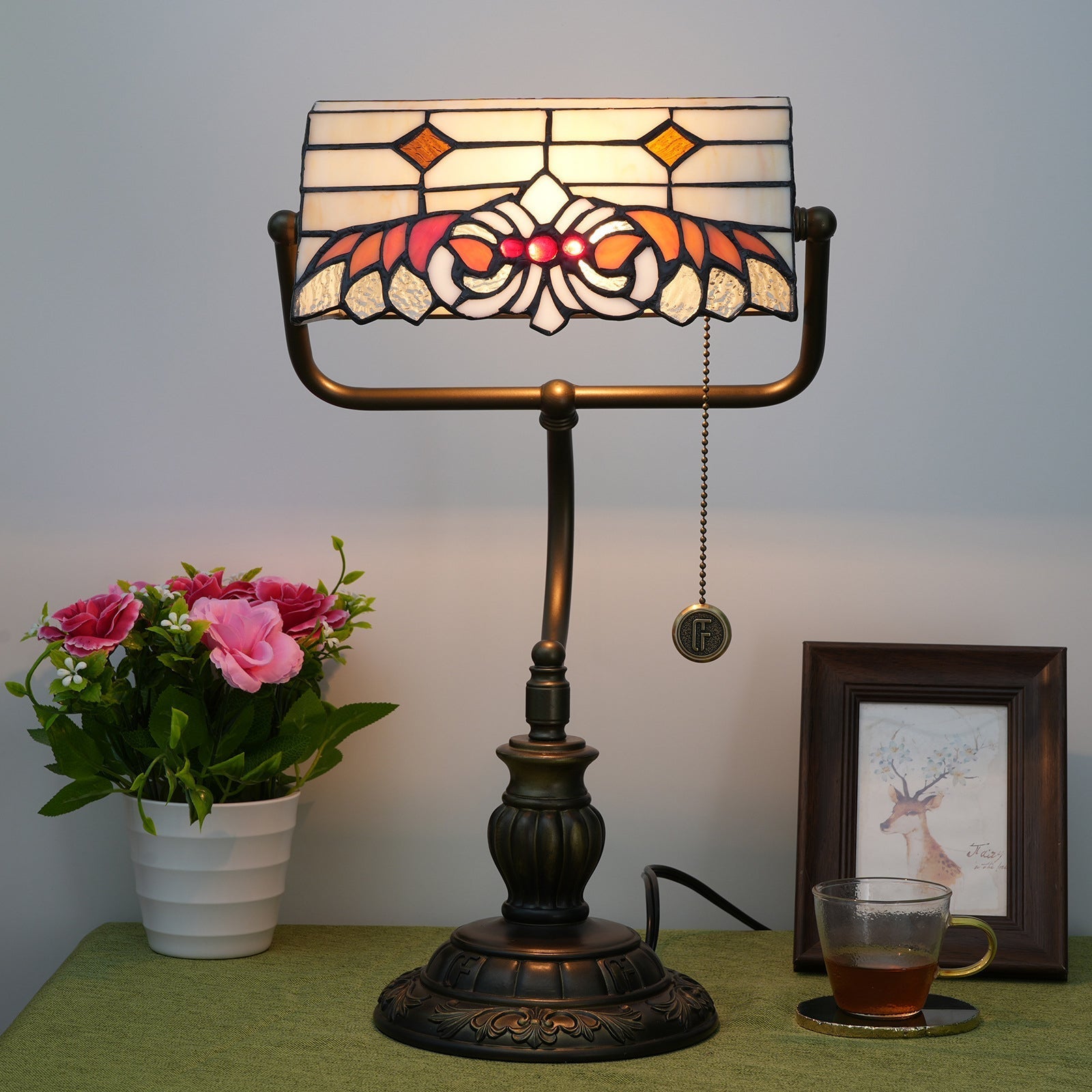 Angel Wings Stained Glass Table Lamp