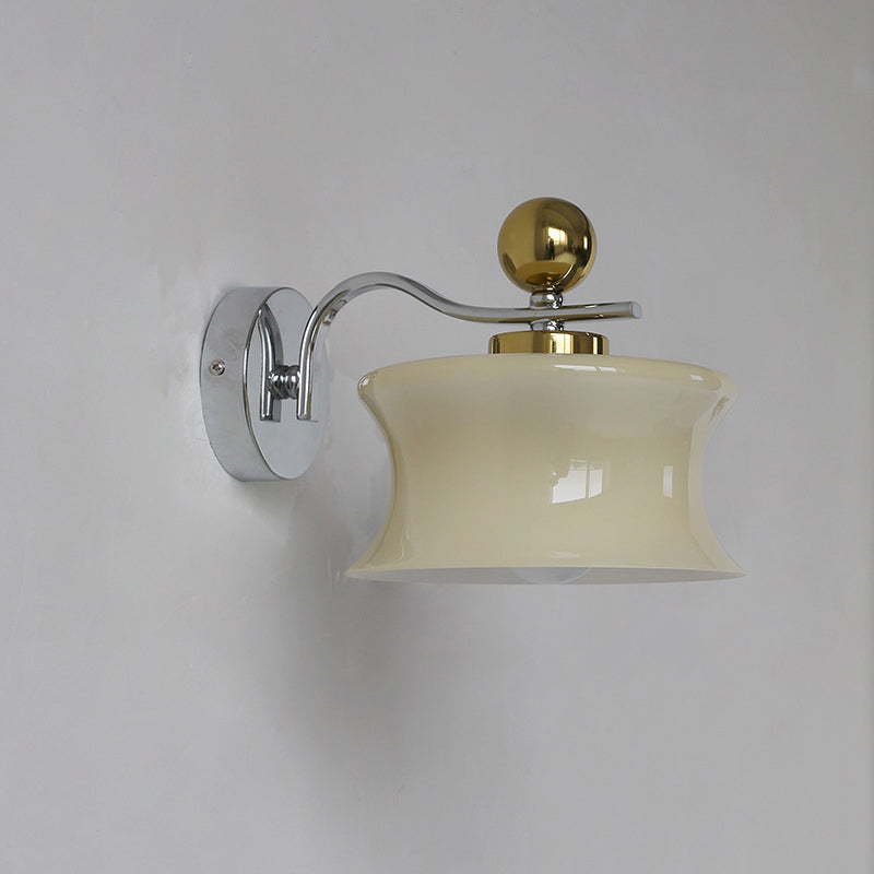 Glass Iron Drum Wave Wall Lamp