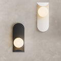 Curved Oval Orb Hardware Wall Lamp