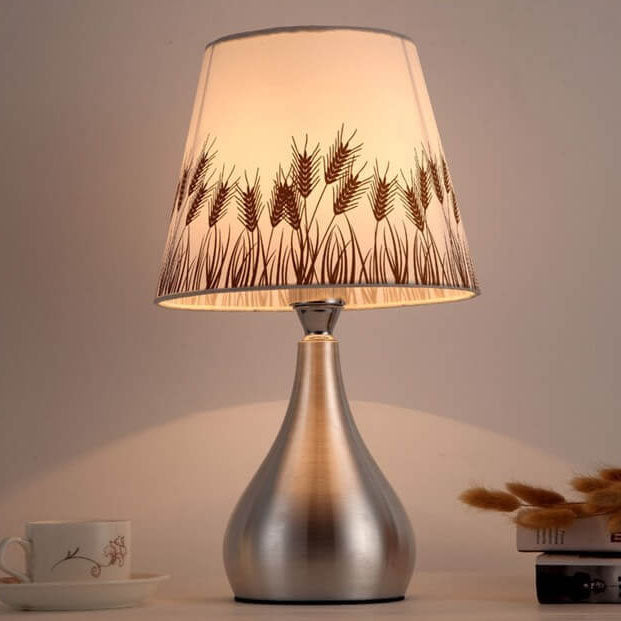 Personality Fabric Aluminium Cylindrical Table Lamp