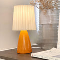 Pleated Fabric Ceramics Bedroom Table Lamp