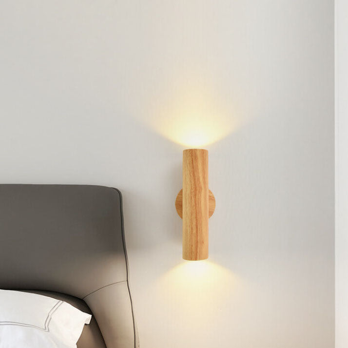 Warm Solid Wood Strip Wall Lamp