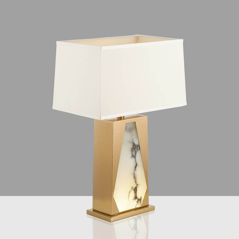 Lucite Fabric Metal Table Lamp