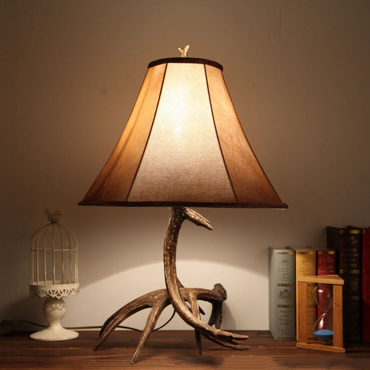 Antler Resin Faux Deer Table Lamp