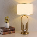 Fabric Metal Ring Table Lamp