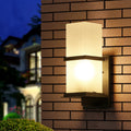 Column Frosted Glass Outdoor Light
