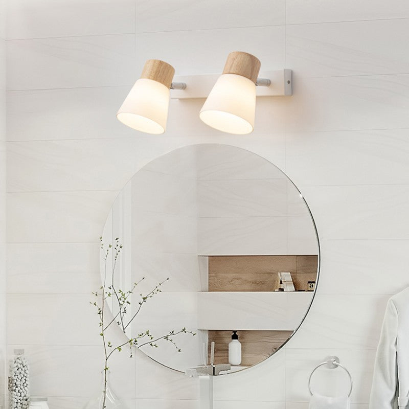 Horn Rubber Wood Iron Wall Lamp