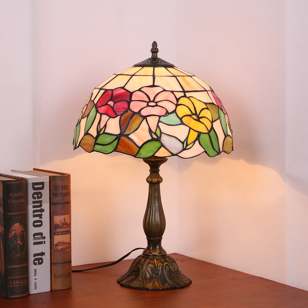 Morning Glory Stained Glass Table Lamp