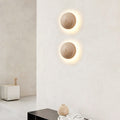 Round Yellow Travertine Wall Lamp