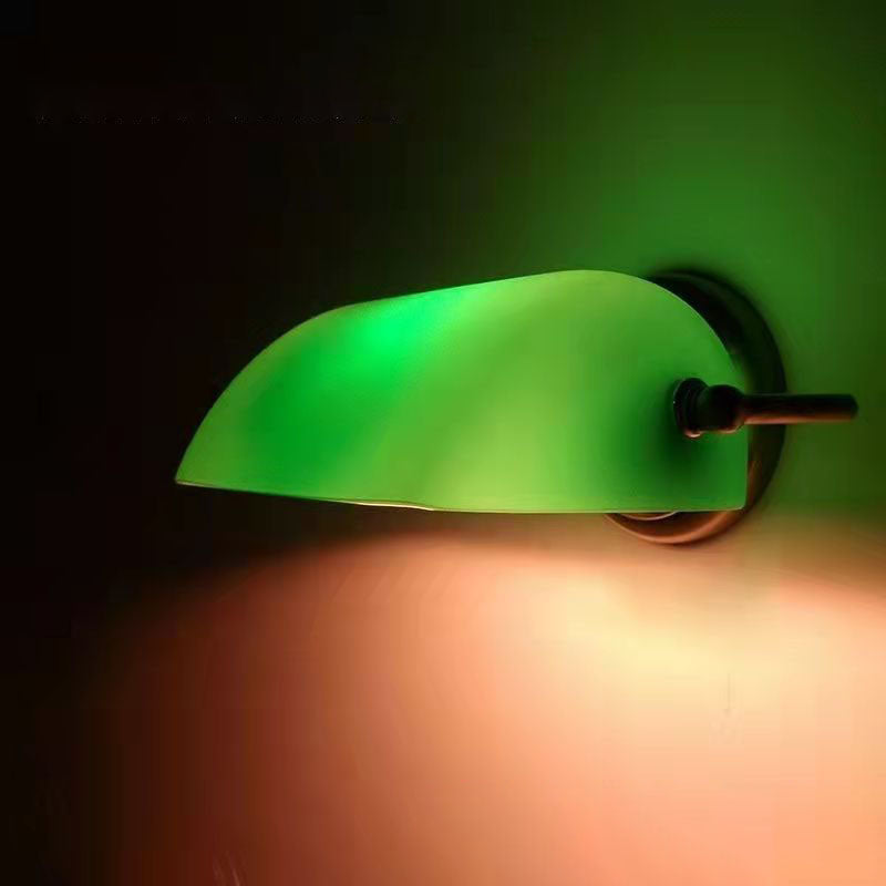 Glass Iron Round Zipper Wall Lamp