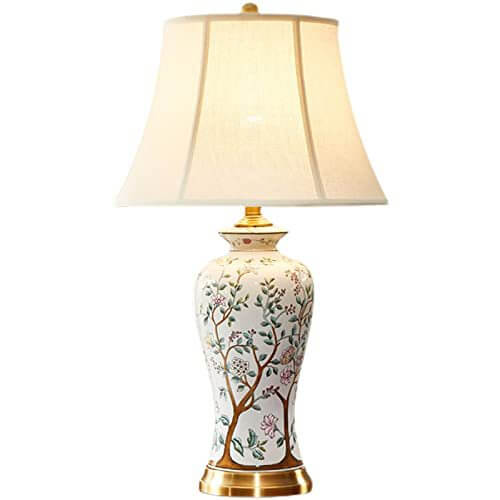 Palace Fabric Lampshade Ceramic Table Lamp