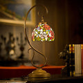 Rose Lantern Stained Glass Table Lamp