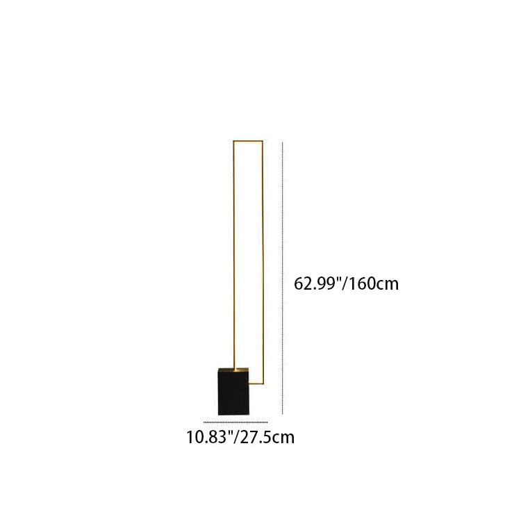 Rectangular Line Iron Living Floor Lamp
