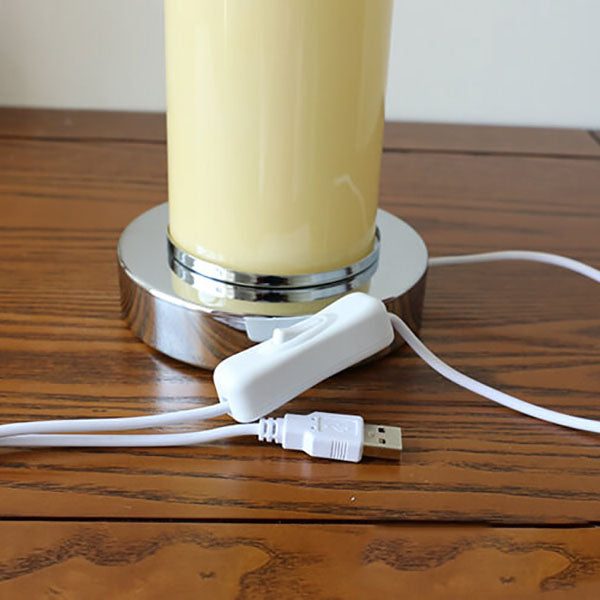 Glass Column Night Table Floor Lamp
