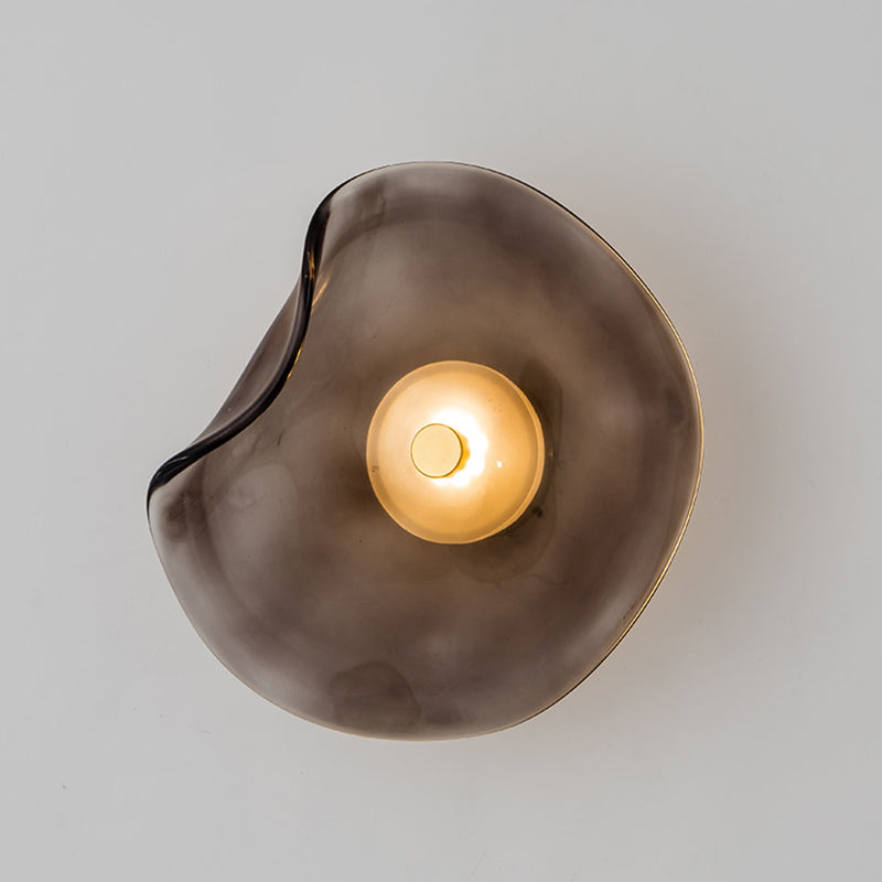 Iron Round Glass Living Wall Lamp
