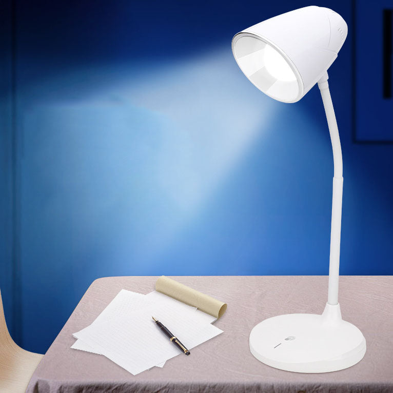 Multifunctional White Cone Rechargeable Table Lamp