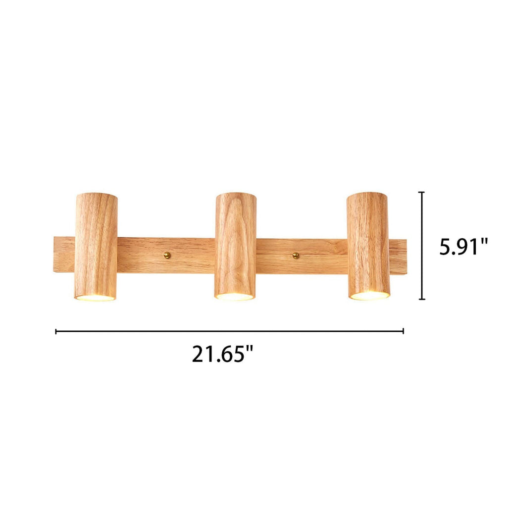 Wood 1/2/3 2-Light Wall Lamp