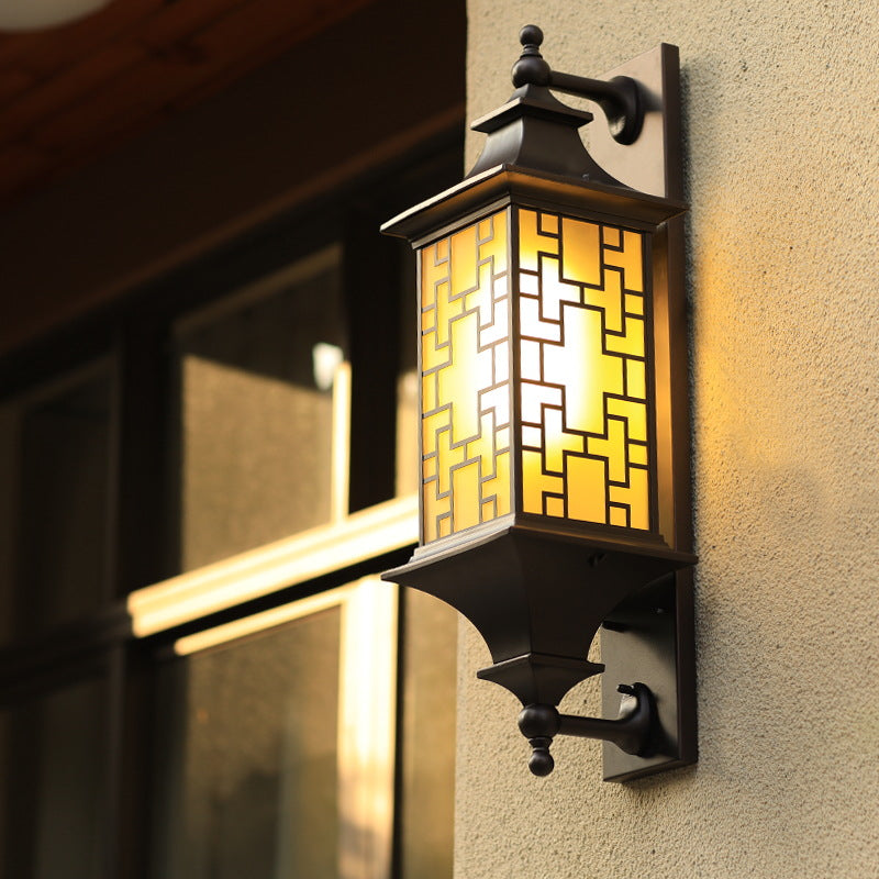 Square Lantern Cage Outdoor Light