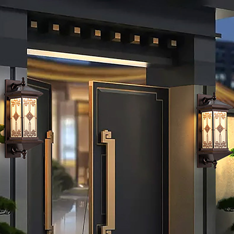 Aluminum Square Knot Pattern Outdoor Light