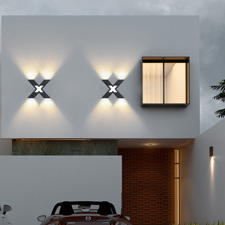 X-Shape Aluminum Patio Outdoor Light