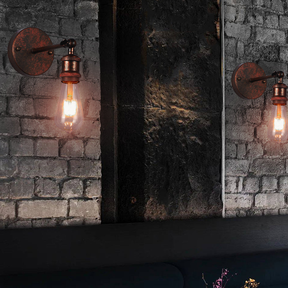 Round Iron Living Room Wall Lamp