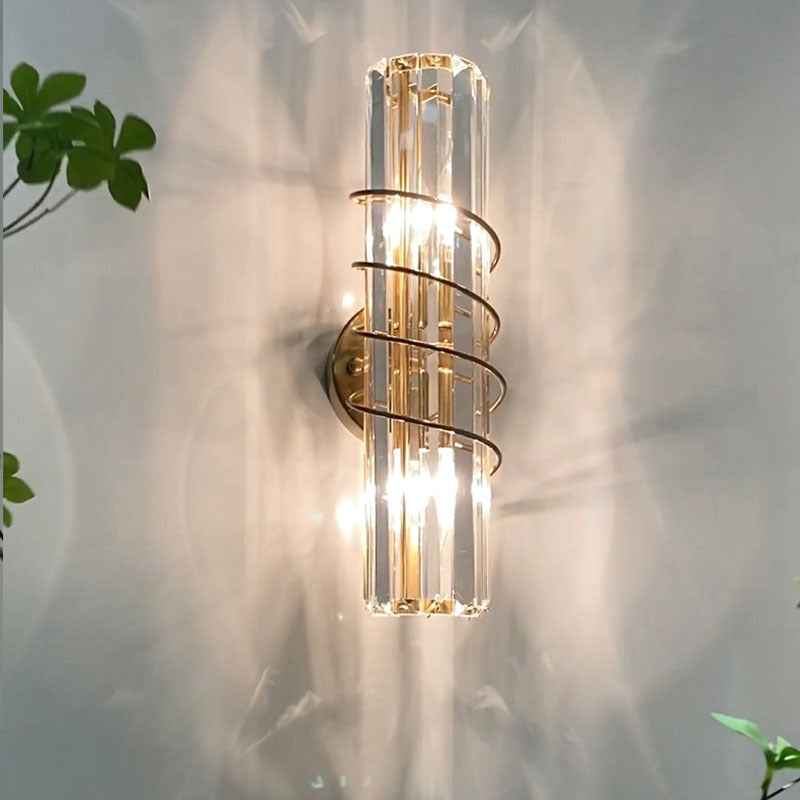 Crystal Column 2-Light Wall Lamp