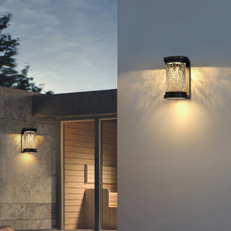Stainless Steel Glass Cylinder Outdoor Light