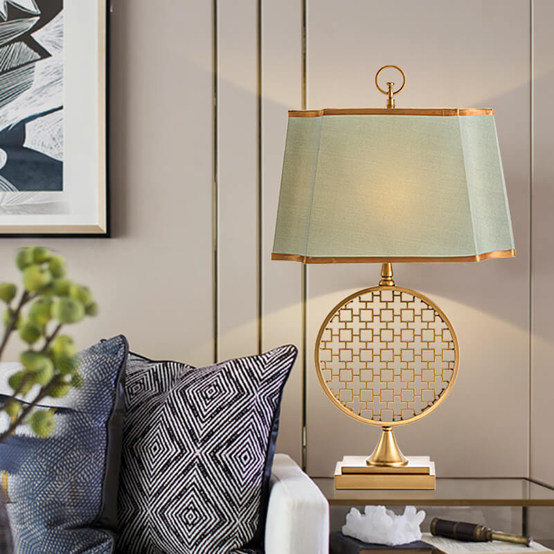 Fabric Circle Table Lamp