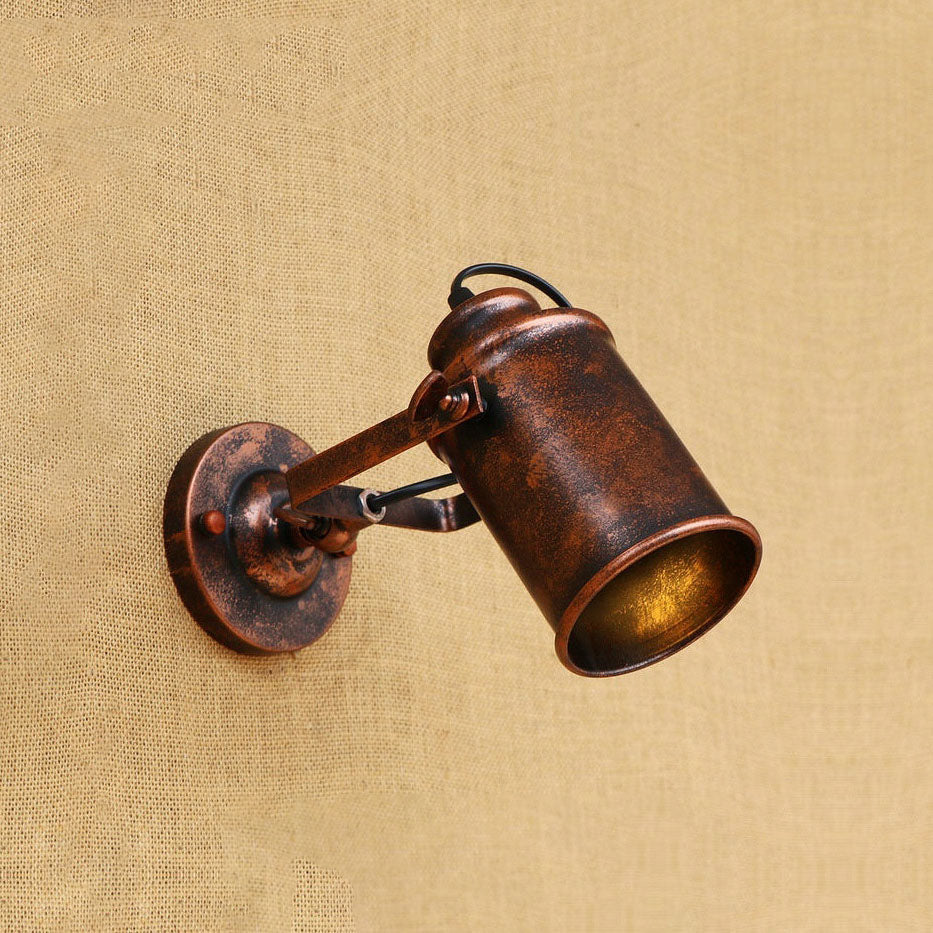 Rust Cylinder Wall Lamp