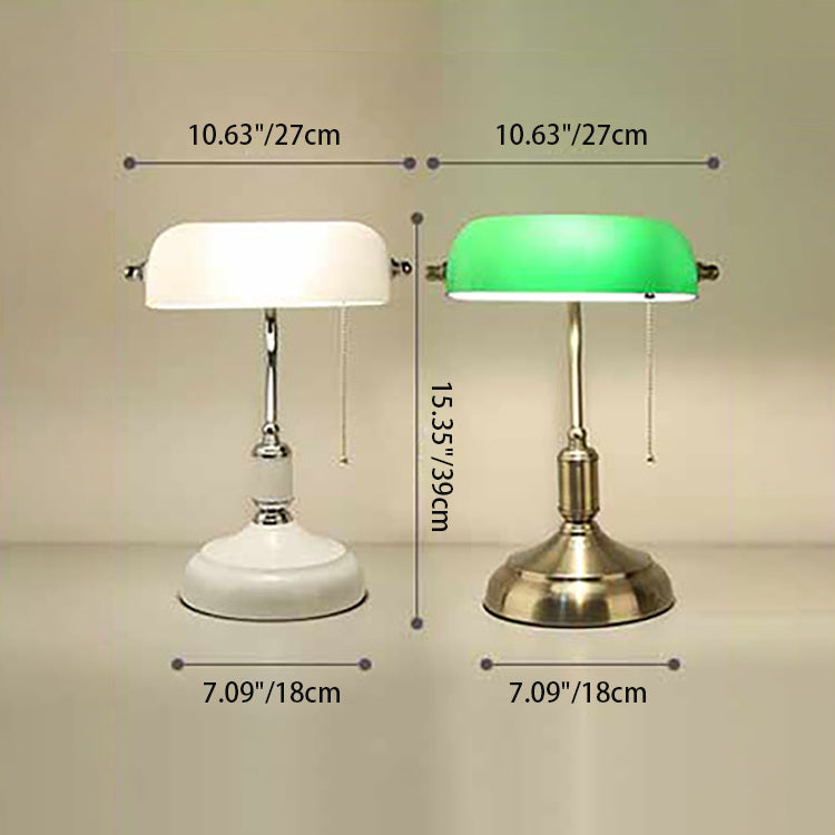 Rectangle Antique Bank Metal Table Lamp