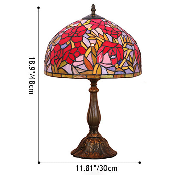 Romantic Resin Roses Table Lamp