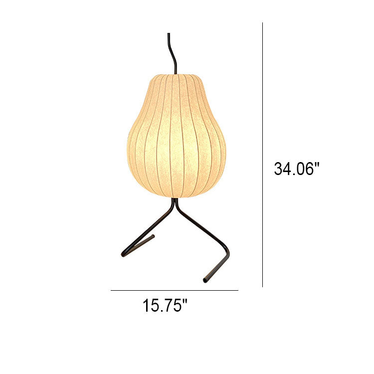 Pear Silk Fabric Iron Floor Lamp