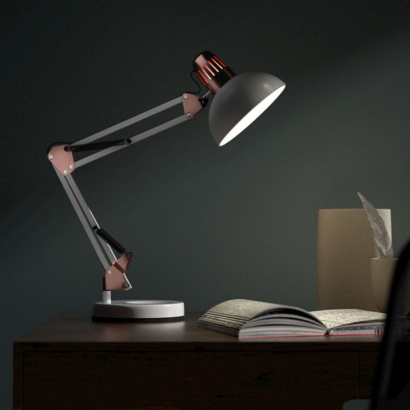 Folding Half Round Metal Table Lamp