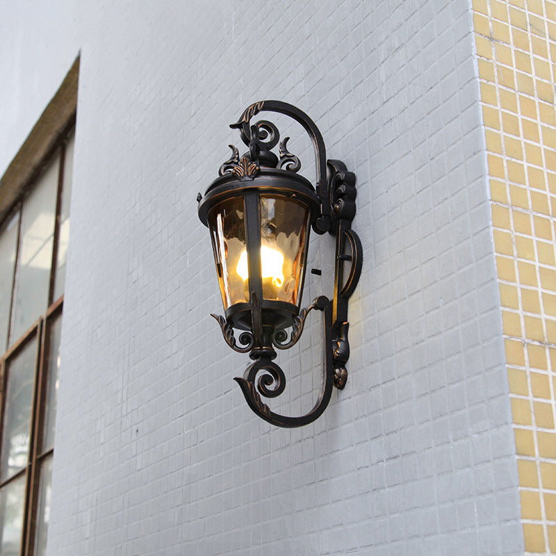 Aluminum Glass Cylinder Patio Outdoor Light
