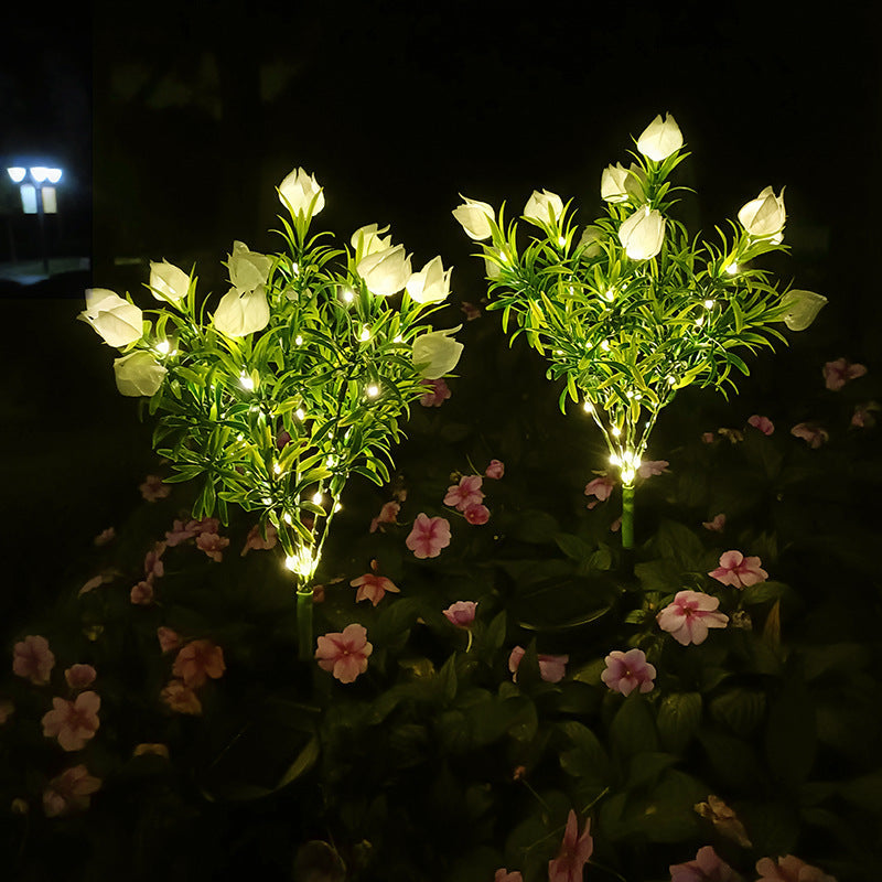 Waterproof Imitation Gardenia Solar Outdoor Light
