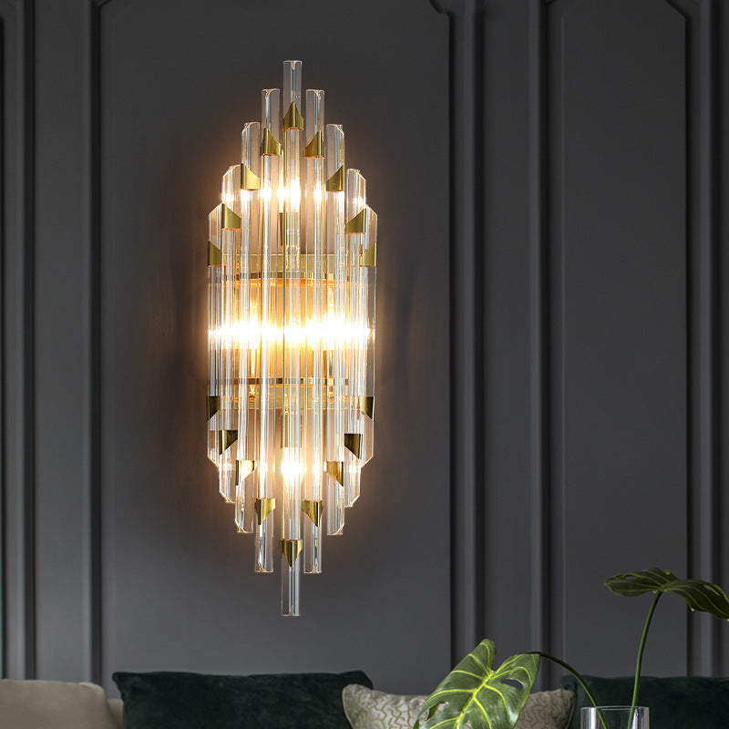 Stripe Hardware Crystal 2/4 2-Light Wall Lamp