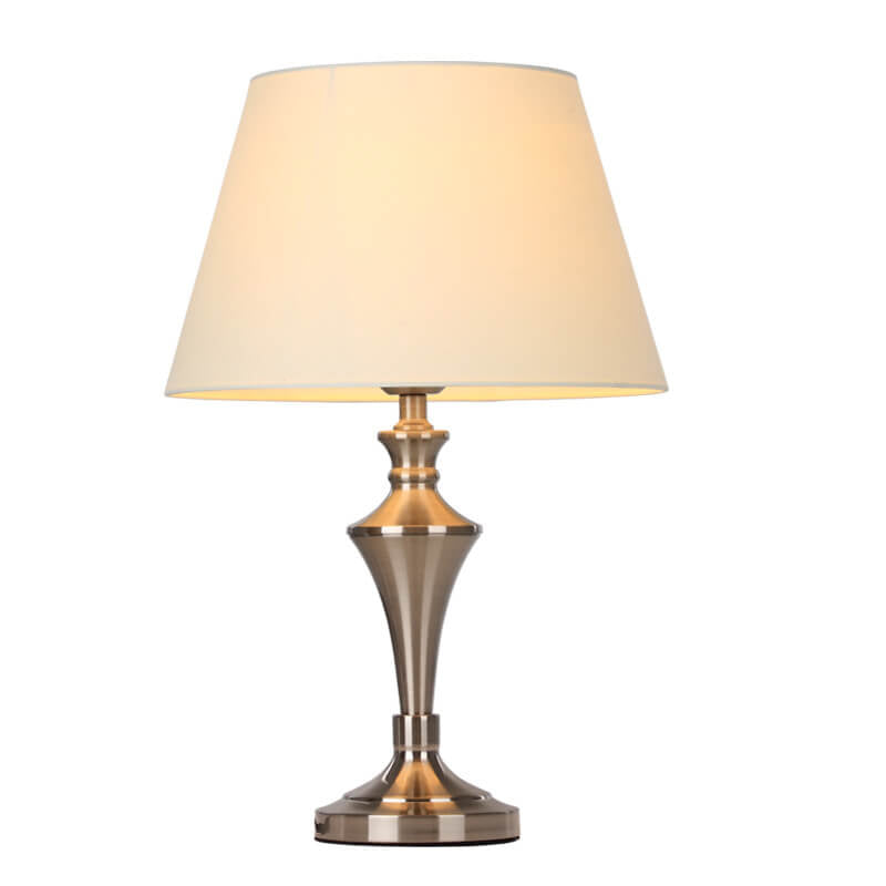 Beige Fabric Table Lamp