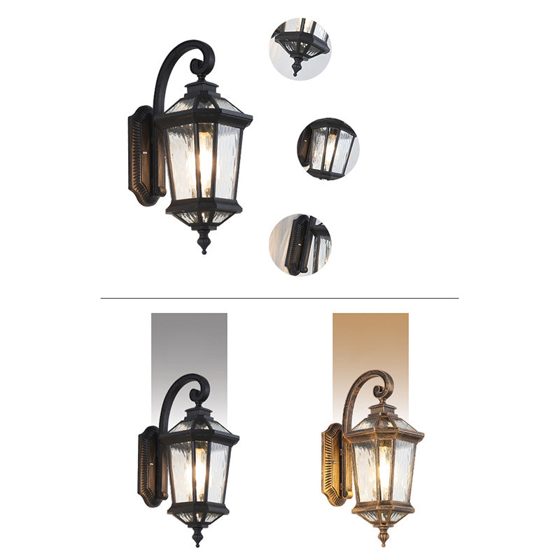 Aluminum Glass Octagon Cylinder Outdoor Light