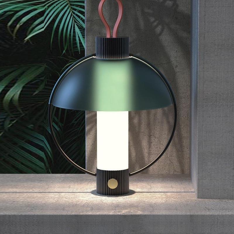 Round Dome Cylinder Aluminum Table Lamp
