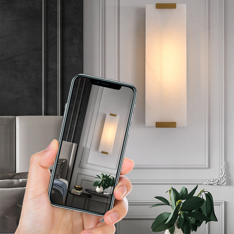 Copper Marble Strip Design 3-Light Wall Lamp