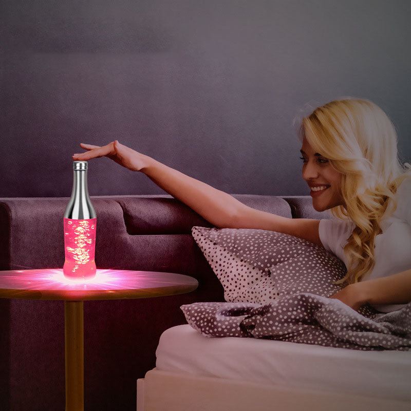RGB Colorful Wine Bottle Table Lamp