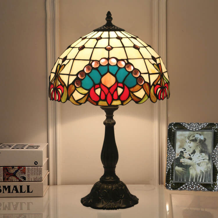 Baroque Gem Stained Glass Table Lamp