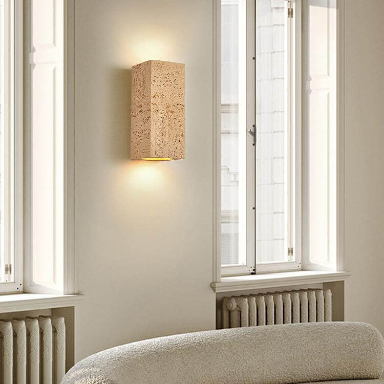 Square Column Hand Sculpted Wall Lamp