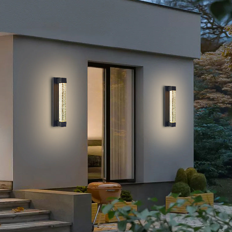 Rectangle Aluminum Iron Glass Outdoor Light