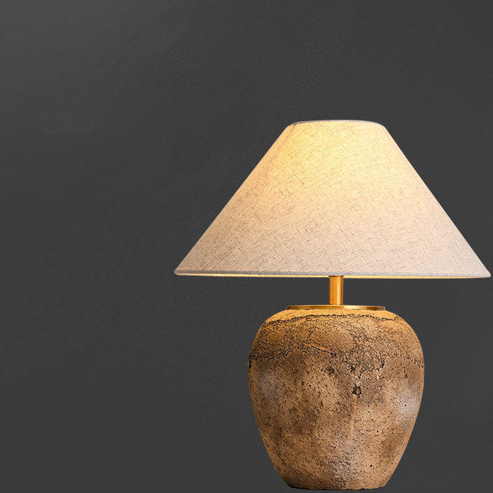 Shabby Chic Cone Fabric Table Lamp