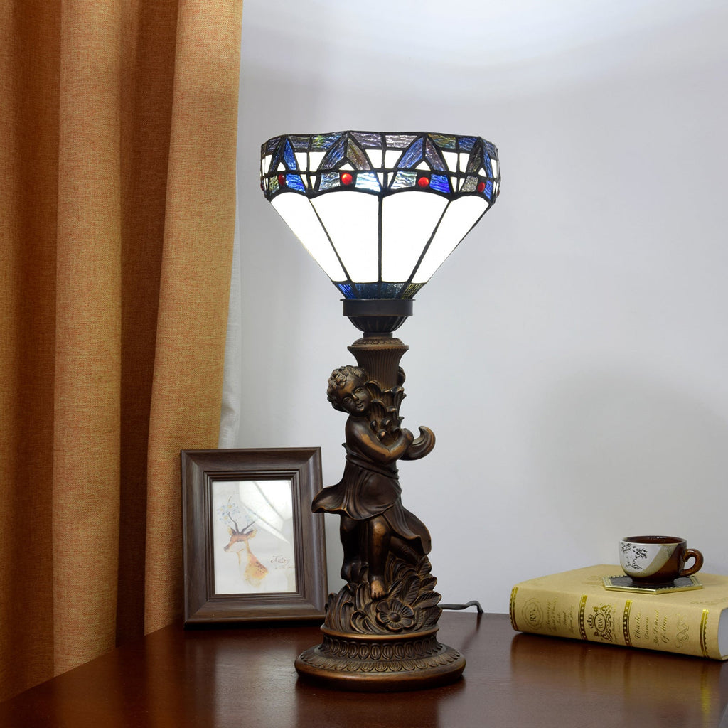 Resin Glass Diamond Boy Table Lamp