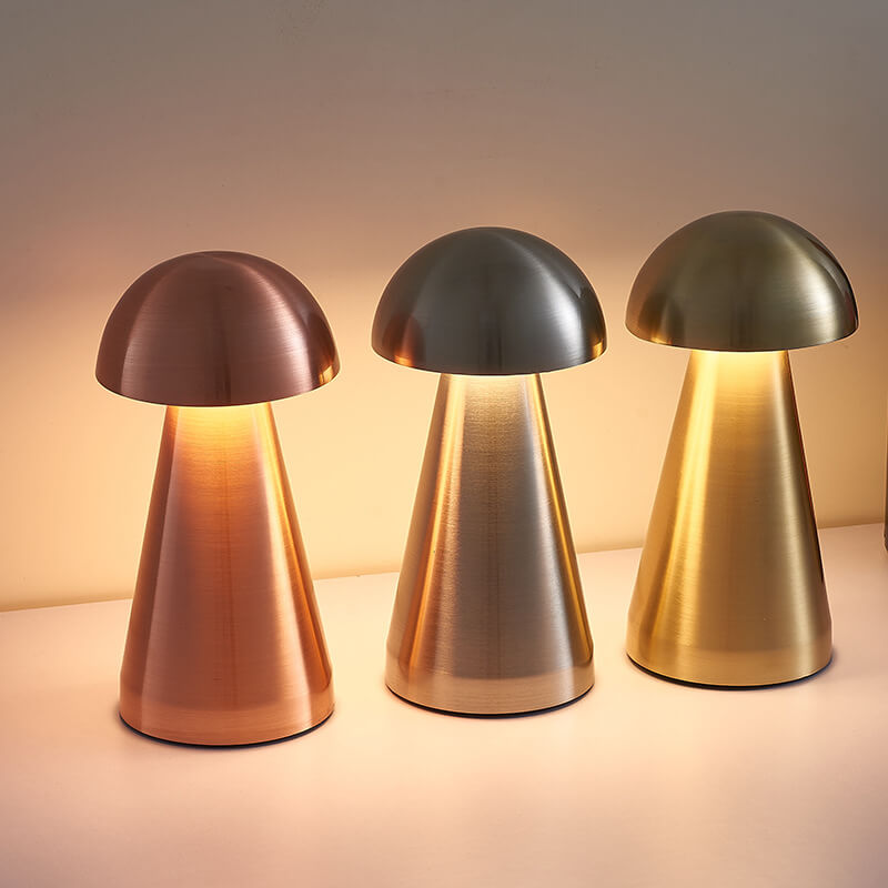 Wrought Iron Mushrooms Table Lamp